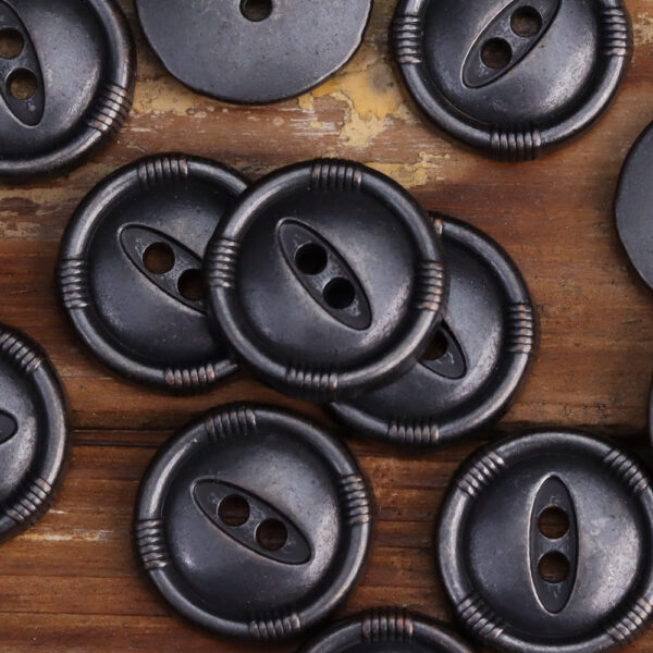 Fish-Eye Antique Bronze Silver Zinc Alloy Metal Buttons 20 Pack - Image 4