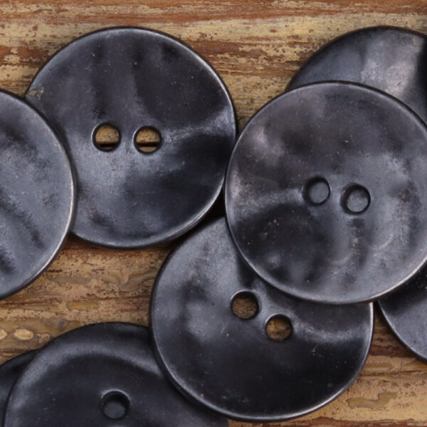 Thin Misty Gold Antique Bronze Metal Two-Hole Buttons 25 Pack - Image 5