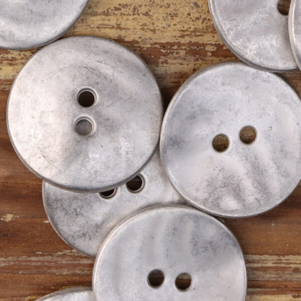 Thin Misty Gold Antique Bronze Metal Two-Hole Buttons 25 Pack - Image 6