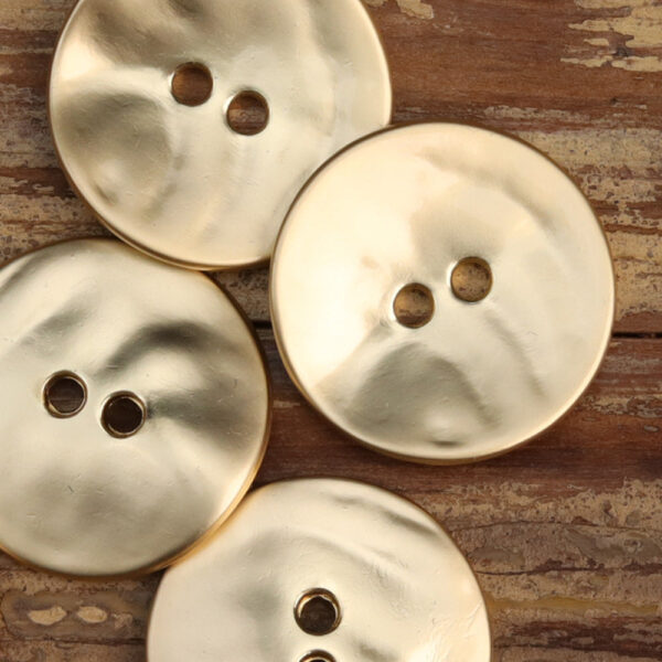Thin Misty Gold Antique Bronze Metal Two-Hole Buttons 25 Pack - Image 7