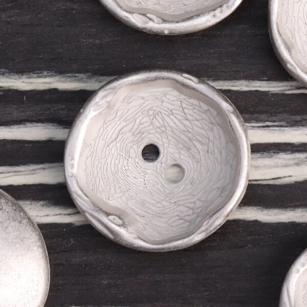 Antique Silver Bronze 2 Hole Metal Buttons for Coats 24 Pack - Image 4