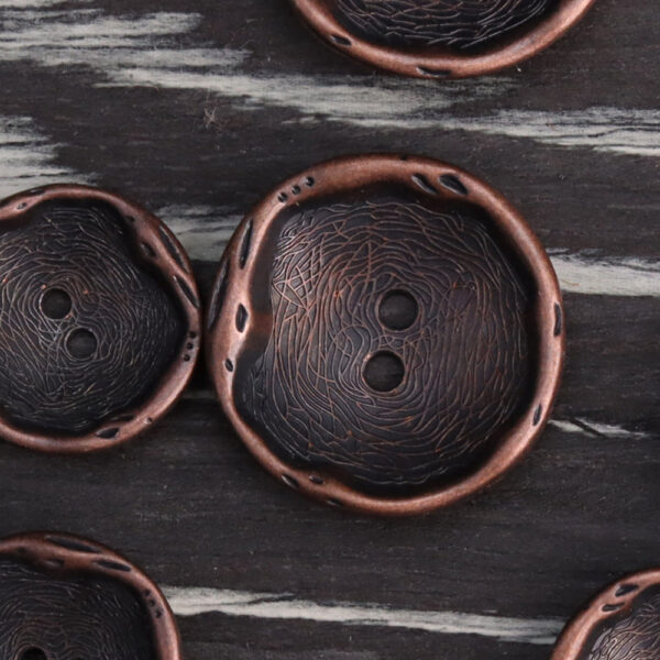 Antique Silver Bronze 2 Hole Metal Buttons for Coats 24 Pack - Image 6