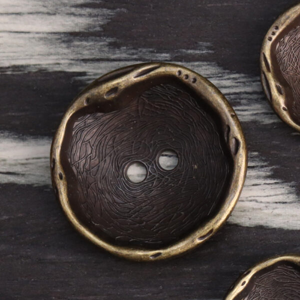 Antique Silver Bronze 2 Hole Metal Buttons for Coats 24 Pack - Image 7