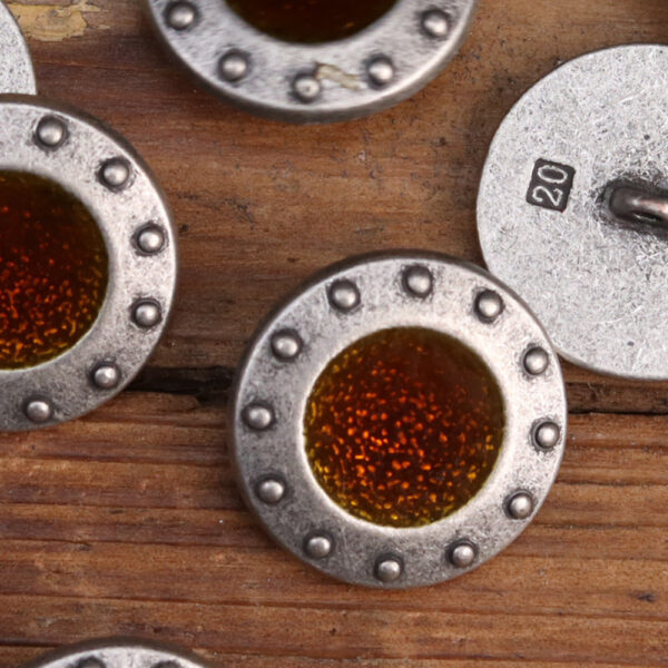 11.5mm/20mm Retro Palace Style Metal Hand-Sewn Buttons 20 Pack - Image 6