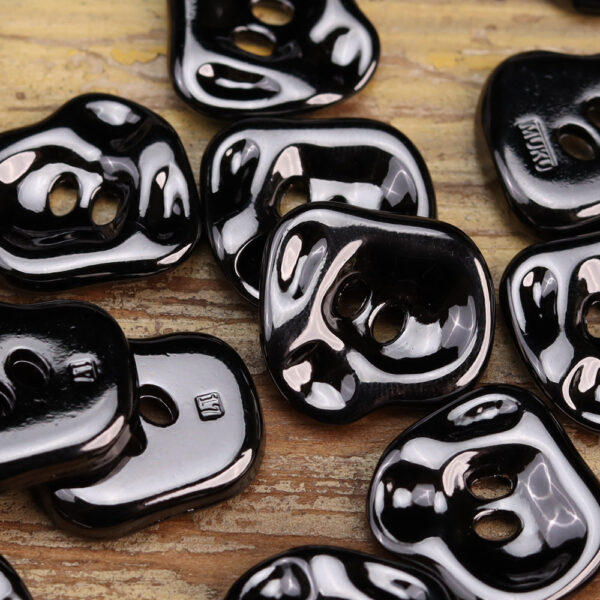 Irregular Rose Gold Shiny Silver Zinc Alloy 2 Hole Metal Buttons 12pcs - Image 5