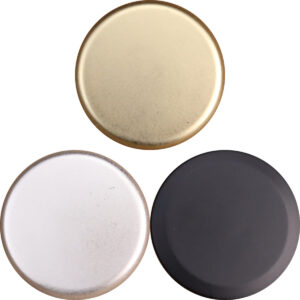 Matte Finish Black Silver Gold Flat Shank Metal Buttons for Denim Coats 18 Pack