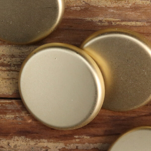 Matte Finish Black Silver Gold Flat Shank Metal Buttons for Denim Coats 18 Pack - Image 6