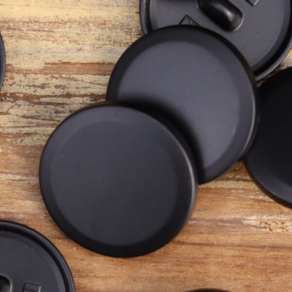Matte Finish Black Silver Gold Flat Shank Metal Buttons for Denim Coats 18 Pack - Image 5