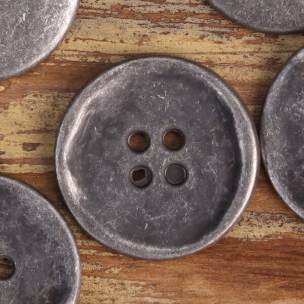Antique Silver Bronze 4 Hole Metal Buttons for Men's Jackets 20 Pack