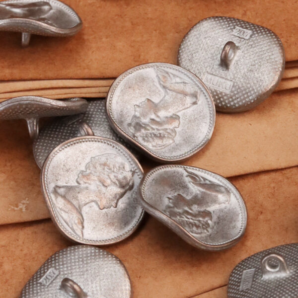 Vintage Beauty Inclined Metal Sewing Shank Buttons 18 Pack - Image 4