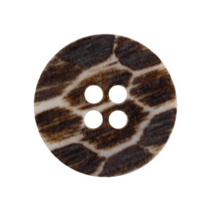 18-32L Dark Brown Bovine Bone Buttons For Linen Cotton Shirts 10pcs