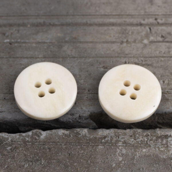 18-32L Dark Brown Bovine Bone Buttons For Linen Cotton Shirts 10pcs - Image 2