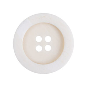 15/20/25mm Off-White Wide-Edged Bovine Bone Buttons 18 Pack