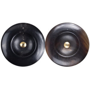 Black Deep Coffee Wide-Edged Shank Horn Buttons 20 Pack (5 Sizes)