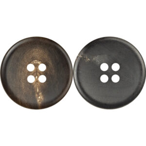 Matte Black Coffee Four-Hole Horn Buttons for Women's Suits 20 Pack 