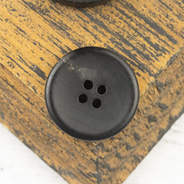 Matte Black Coffee Four-Hole Horn Buttons for Women's Suits 20 Pack