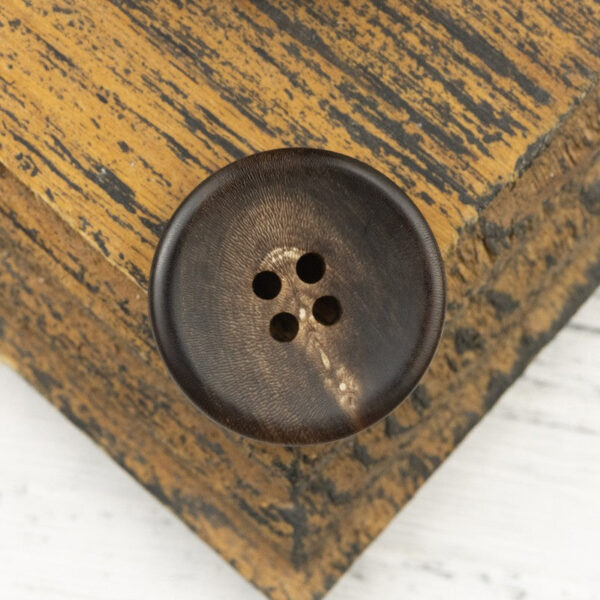Matte Black Coffee Four-Hole Horn Buttons for Women's Suits 20 Pack