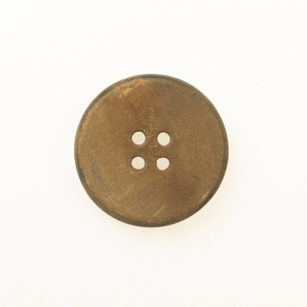 40L Flat Retro Horn Buttons Black Yellowish-Brown Half-Burnt 10pcs - Image 8