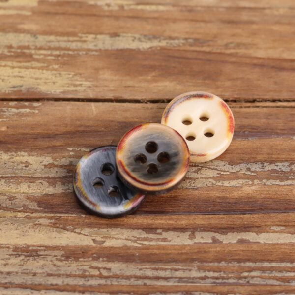 11.5mm Fire-Burned Bowl-Shaped Resin Shirt Buttons 60 Pack - Image 6