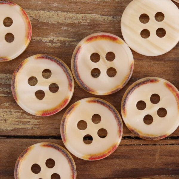 11.5mm Fire-Burned Bowl-Shaped Resin Shirt Buttons 60 Pack - Image 15
