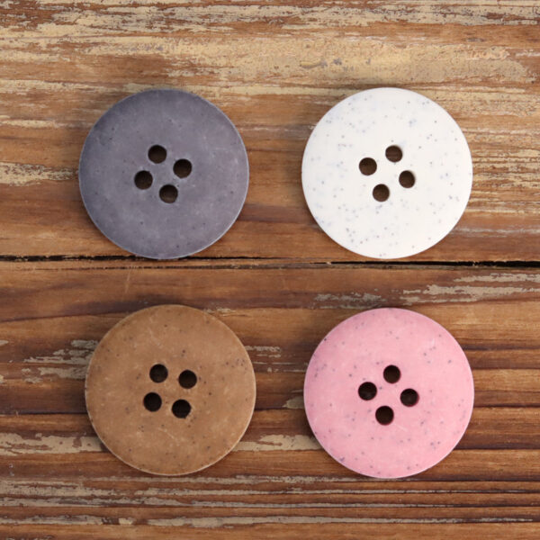 16-28mm Distressed Stone Pink Cement Gray Coat Buttons 48 Pack - Image 2