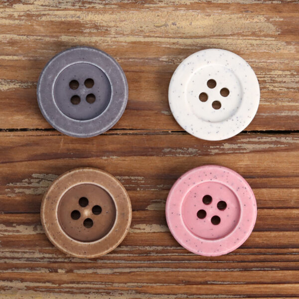 16-28mm Distressed Stone Pink Cement Gray Coat Buttons 48 Pack - Image 3