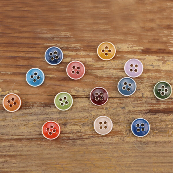 11.5mm 14 Colorful Urea Buttons for Kids' Clothing 70 Pack