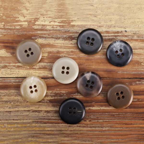 Black Khaki Beige Urea Buttons for Men's Jackets 30 Pack
