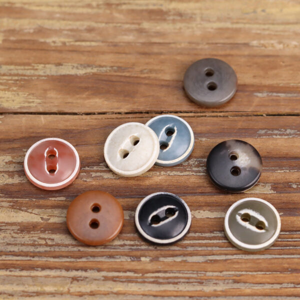 11.5mm Retro Linen Cardigan Burned Urea Buttons 70 Pack - Image 2