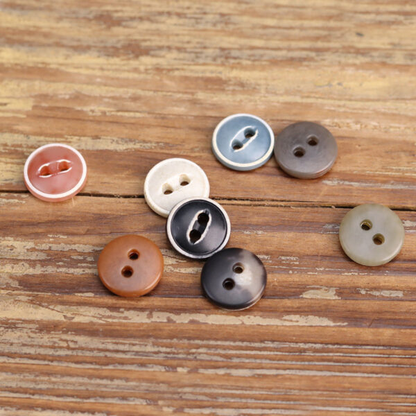 11.5mm Retro Linen Cardigan Burned Urea Buttons 70 Pack - Image 5