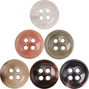 11.5mm Multicolored Urea Buttons for Kids 60 Pack (6 Colors)