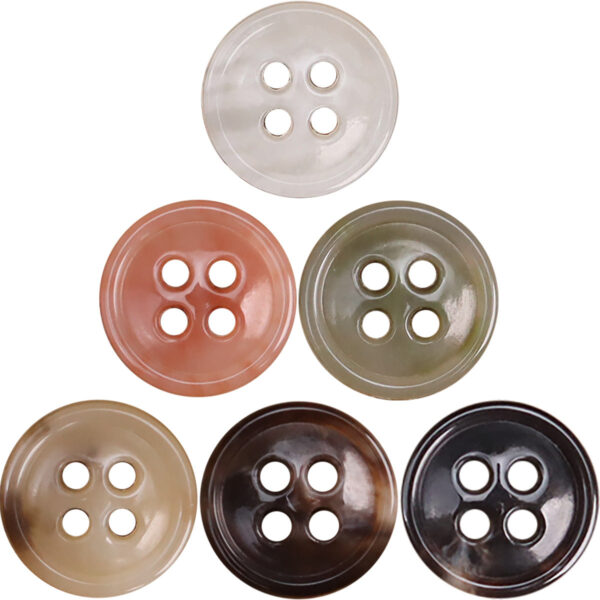 11.5mm Multicolored Urea Buttons for Kids 60 Pack (6 Colors)
