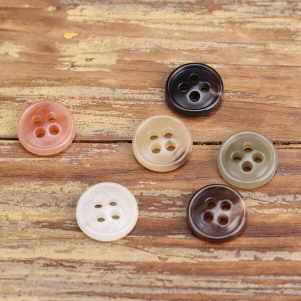 11.5mm Multicolored Urea Buttons for Kids 60 Pack (6 Colors) - Image 2