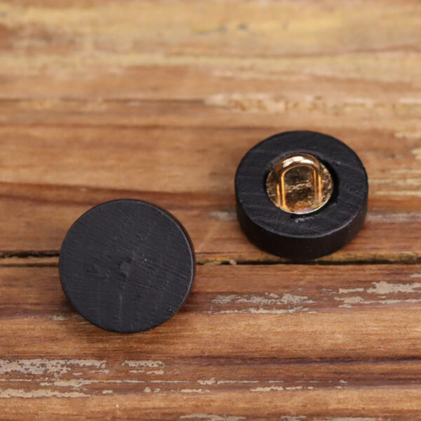 16-18L Black Flat Thickened Wooden Buttons Metal Handles 20 Pack - Image 6