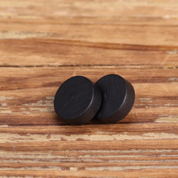 16-18L Black Flat Thickened Wooden Buttons Metal Handles 20 Pack - Image 3