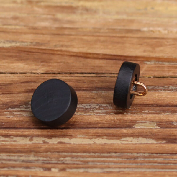 16-18L Black Flat Thickened Wooden Buttons Metal Handles 20 Pack - Image 5
