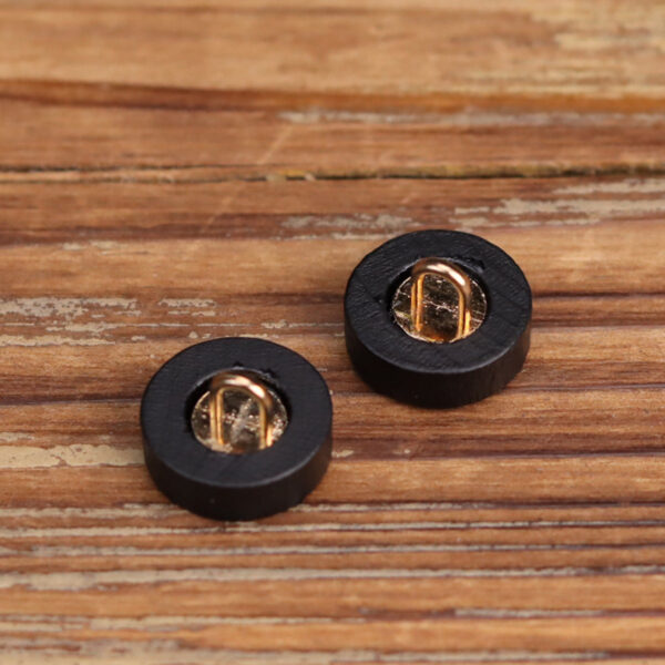 16-18L Black Flat Thickened Wooden Buttons Metal Handles 20 Pack - Image 4