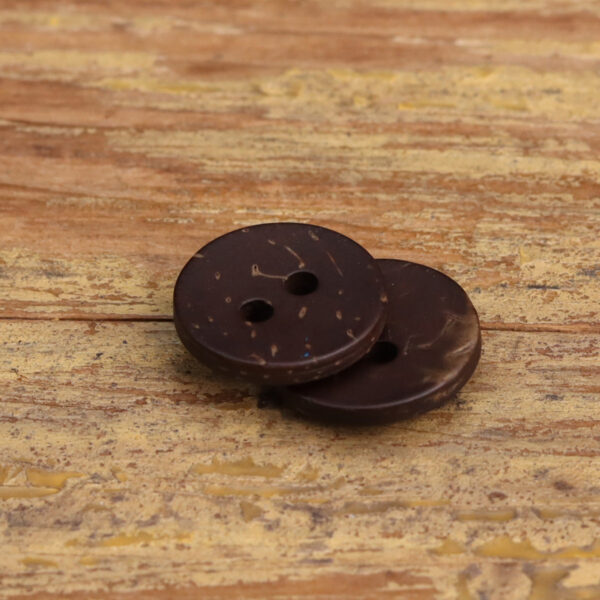 18-20L Coffee Bean Color Natural Coconut Shell Two-Hole Buttons 100pcs - Image 3