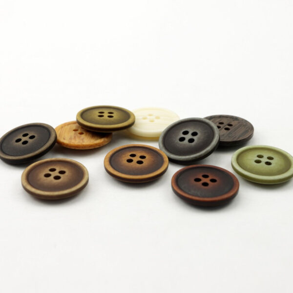 11.5-25mm Green Brown Resin Four-Hole Buttons 100 Pack (10 Colors) - Image 3