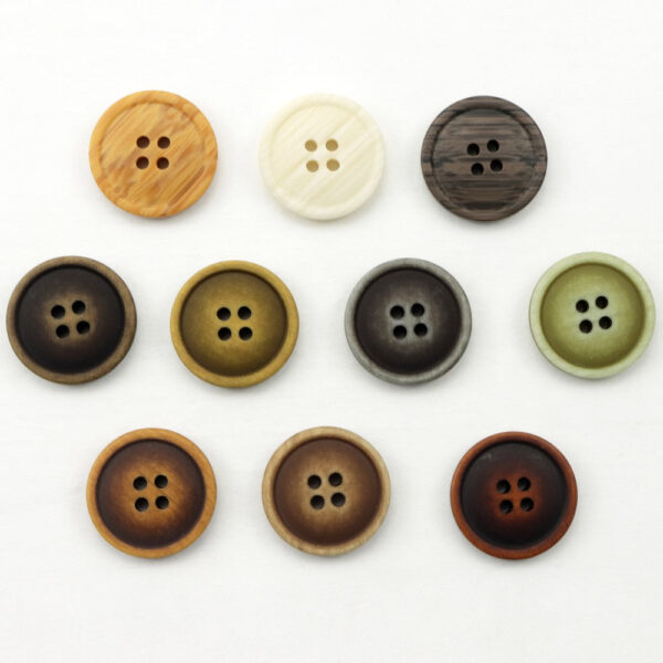 11.5-25mm Green Brown Resin Four-Hole Buttons 100 Pack (10 Colors) - Image 4