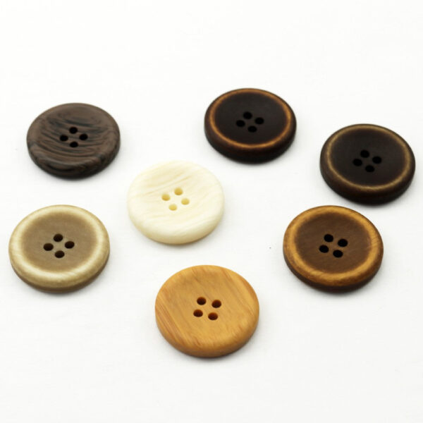 Yellow-Orange Four-Hole Resin Buttons 98 Pack (7 Colors) - Image 5
