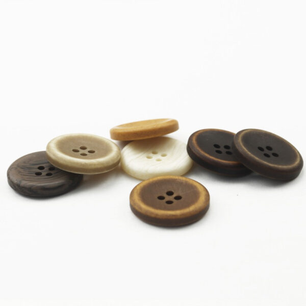 Yellow-Orange Four-Hole Resin Buttons 98 Pack (7 Colors) - Image 2