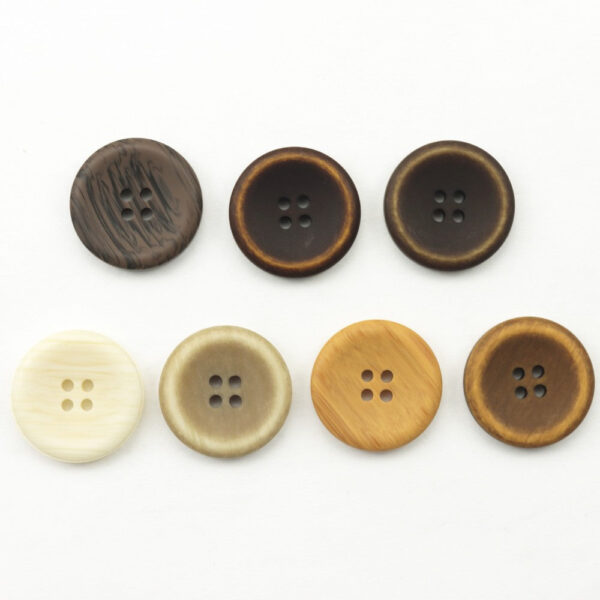 Yellow-Orange Four-Hole Resin Buttons 98 Pack (7 Colors) - Image 4