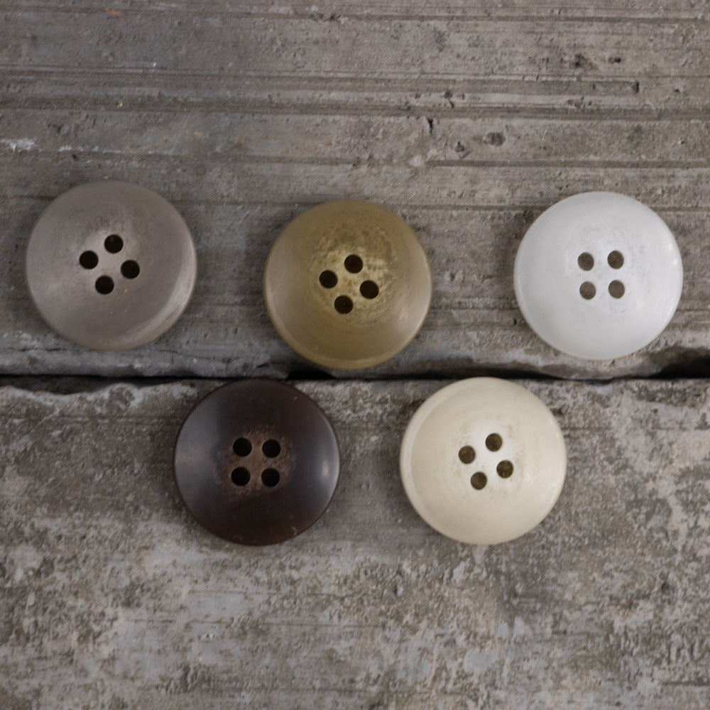 Matte Khaki Green Resin Buttons For Sweaters Wool Coats 60 Pack - Image 2