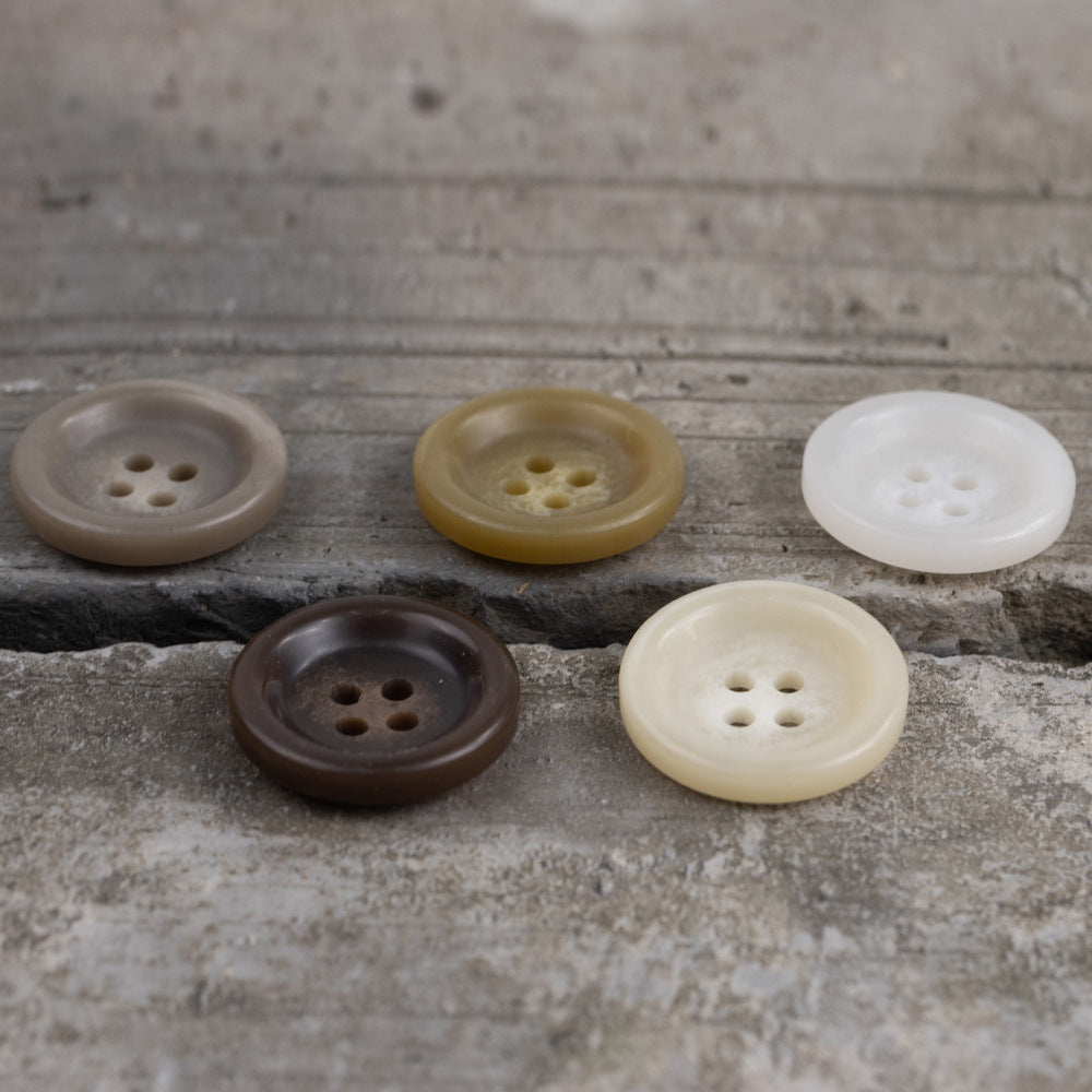 Matte Khaki Green Resin Buttons For Sweaters Wool Coats 60 Pack - Image 3