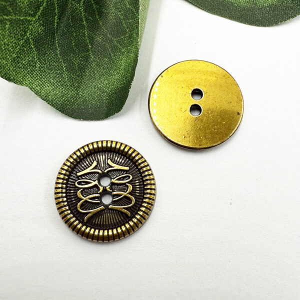12/15/18mm Vintage Metal Buttons Two Holes for Coats Jackets 96 Pack - Image 5