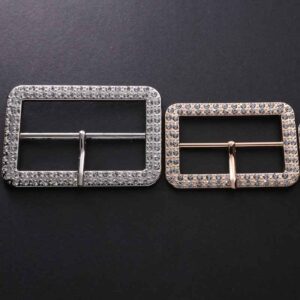 Alloy Crystal-Studded Square Buckles Belt Adjusters 10 Pack(2 Colors)