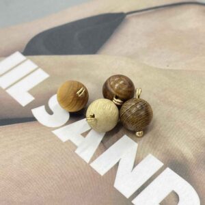 10mm Brown Chinese Ethnic Hanfu Qipao Round Wooden Buttons 20pcs