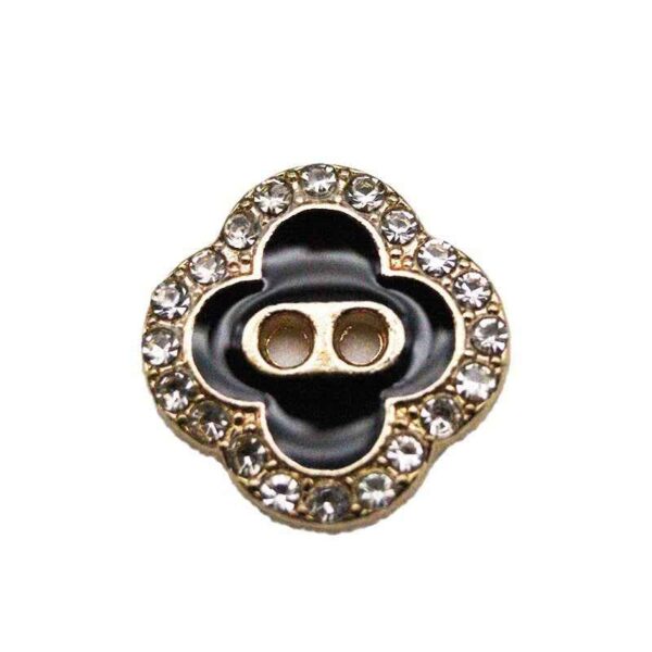 12mm Retro Clover Square 2-Hole Shirt Decorative Metal Buttons 20pcs