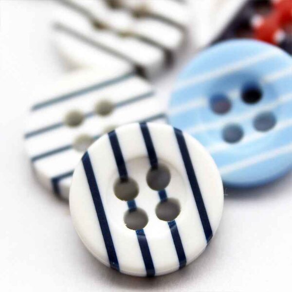 11.5mm Colorful Resin Striped Buttons for School Uniforms 980 Pack